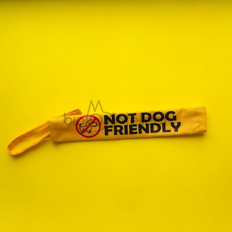 Жовтий маркер настрою "Not dog frienly"